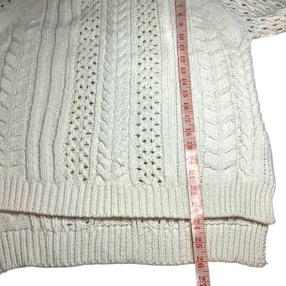 JOHN + JENN Super Soft Easy Care Acrylic Cable Knit Long Sleeve Sweater US Sz S - Picture 6 of 8